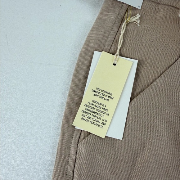 NWT Wilfred Allegra Tan Shorts with Cream Tie - Picture 6 of 8